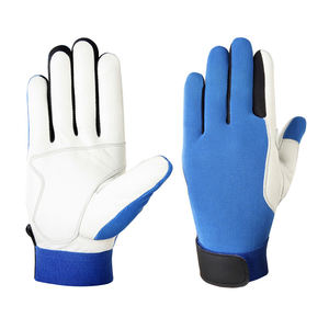 Gants de frappeur de baseball en cuir véritable personnalisés avec logo sur mesure, fermeture auto-agrippante, respirants, séchage rapide, durables, marque personnalisée - Product Image 6