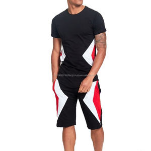 Slim Fit Blank Men's Twin Set Fine Quality Soft Comfortable <b>High</b> Quality Men's Short Sleeve Summer Sports Twin Short Sets - Product Image 4