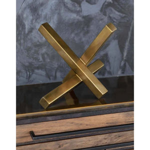 Escultura Geométrica Moderna Hecha a Mano en Oro, Adorno Abstracto de Metal Entrelazado para Mesa, Figura Decorativa en Oro Antiguo, ¡Gran Venta! - Product Image 3
