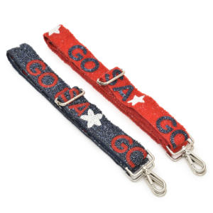 Bolso de mano con cuentas hecho a mano para el día del partido, correa cruzada con cuentas para eventos en el estadio, correa ajustable brillante para bolso. - Product Image 3