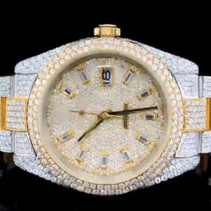 Montre mécanique de luxe personnalisée unisexe moderne en acier inoxydable Hip Hop Moissanite Super White Ice Out de marque BV9015 - Product Image 1