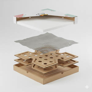 Solution d'emballage de boîtes à pizza en papier de haute qualité, conçue pour optimiser les coûts pour les opérations commerciales de pizzerias - Product Image 2