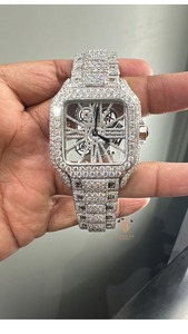 Montre de luxe en moissanite et diamant, avec bijoux fantaisie, cadeau pour homme, disponible à la vente en gros - Product Image 1