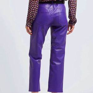 Pantalones de Cuero para Mujer, Estilo Nuevo, Alta Calidad, Corte Recto, Transpirables, Ecológicos, Precio al por Mayor - Product Image 3