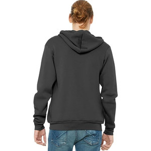 Sweat à capuche zippé Bella + Canvas 3739 en molleton éponge, logo personnalisé, couleur unie, marque privée, poche latérale, uni, homme, 100% coton - Product Image 2