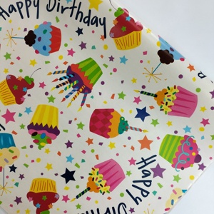 Nhà máy thân thiện với môi cao cấp tùy chỉnh thực hiện trẻ em món quà sinh nhật giấy gói trẻ em bên Hộp Quà Tặng Bọc bao bì giấy cuộn - Product Image 4