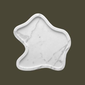 Plateau en marbre travertin irrégulier très vendu, plateau de table basse de luxe en pierre, plateau décoratif minimaliste, décoration d'intérieur haut de gamme, meilleure vente - Product Image 6