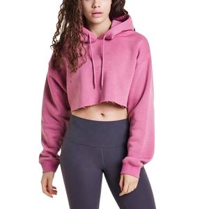 Otoño Invierno conjunto de ropa deportiva para mujer bordado personalizado Boxy Yoga Legging Fitness sudor absorbente sudaderas con capucha sudadera Logo Casual - Product Image 1