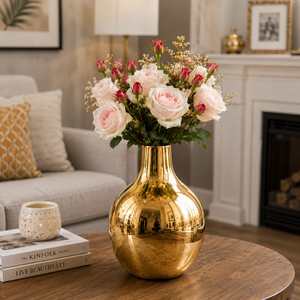 Vase à fleurs en laiton, vase en métal, décoration décorative pour la maison, centre de table, décoration de mariage, vase en laiton fait main - Product Image 4