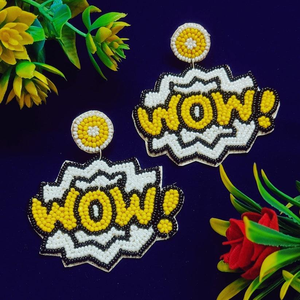 ต่างหูปักลูกปัดทรงหยดน้ำ งานฝีมือทำมือ ดีไซน์คริสต์มาสสำหรับงานเย็บปักถักร้อย โดย MD HANDICRAFTS - Product Image 5