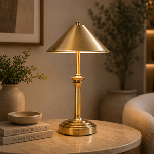 X Cross Metal Table <b>Lamp</b> with Brushed Nickel Iron Base Premium Rectangular Fabric Shade Warm Ambient Lighting for Modern Homes - Product Image 2