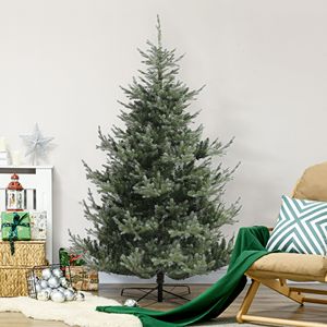 Albero di Natale Artificiale Pre-Illuminato da 2,1 m con Rami Facili da Modellare, Base in Acciaio, Materiale PE/PVC - Product Image 2