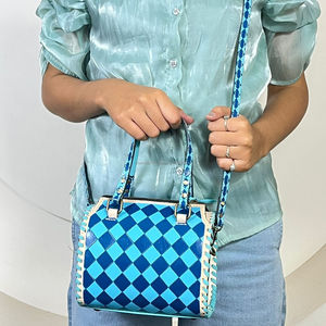 Factory Price Tooled Checkered Leather <b>Mini</b> Speedy Duffel Bags Compact Crossbody High Quality Outdoor Overnight Travel Bags - Product Image 4