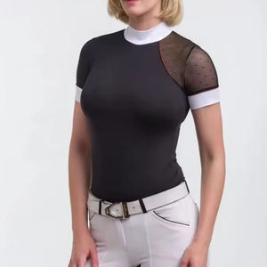 Chemise d'équitation à manches longues pour femmes, design OEM, vêtements de sport équestres - Product Image 4