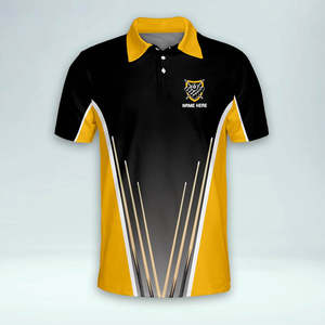 Chemise de billard pour homme en toile respirante 100 % polyester de qualité supérieure, personnalisable, séchage rapide, sublimation, pour le snooker et le billard - Product Image 5