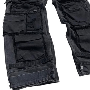 Plain Dyed Regular Fit Men Jogging Trouser Great Personality Custom <b>Jeans</b> For Men's Pakistan Manufacturer Painted Flared <b>Jeans</b> - Product Image 3