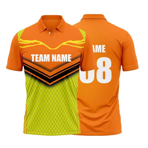 บริการผลิตเสื้อคริกเก็ตแบบ OEM พร้อมโลโก้แบบซับลิเมชั่นตามสั่ง เสื้อแขนสั้นระบายอากาศได้ดี ดีไซน์ใหม่สำหรับทุกเพศ ผู้ผลิตเสื้อผ้าขายส่ง - Product Image 3