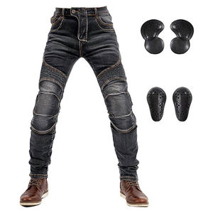 Pantalon de moto pour homme coupe-vent avec fermeture éclair, équipement de protection pour la conduite à moto, grande taille, jean moto – Vente en gros - Product Image 1
