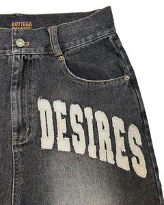 Custom Distressed Embroidery Men’s Oversized Baggy Jorts Denim Shorts 100% Cotton Washed <b>Knee</b>-Length Streetwear Fashion - Product Image 4