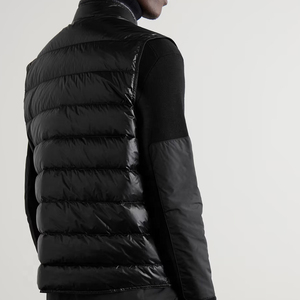 Gilet matelassé léger et chaud pour homme, noir, sans manches, alternative au duvet, fabrication sur mesure, vente en gros usine - Product Image 3