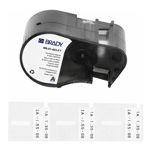 For Brady T-Flag Matte Polypropylene <b>Cable</b> Labels 18mm Compatible with M5 <b>Printers</b> - Product Image 1