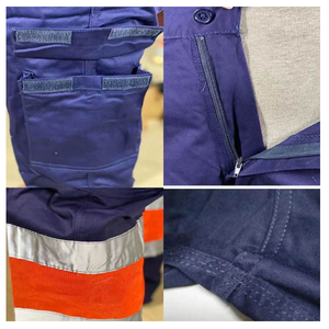 Pantalon de travail léger haute visibilité pour homme, printemps-été, avec poches cargo, respirant et réfléchissant - Product Image 5