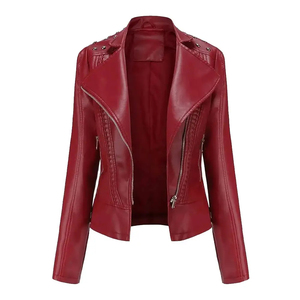 Chaquetas de Cuero de Moda para Mujer, Chaquetas de Cuero Originales Personalizadas de Alta Calidad para Invierno, Venta Caliente Profesional - Product Image 1