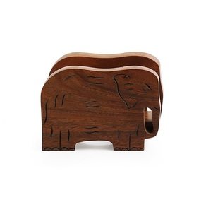 Porta servilletas de madera Trunk-ed Bunk, tamaño 4.7 x 2.4 x 3.4 pulgadas, dispensador decorativo elegante para mesa de comedor de madera Sheesham - Product Image 5