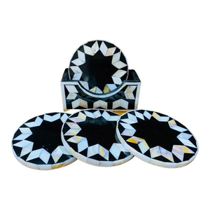 Luxury Top Quality Good Polished Handcrafted Natural Bone Inlay coaster for Hotel ,home and Restaurant From India. - Product Image 5