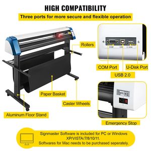 Machine de découpe de vinyle semi-automatique DIY de 53 pouces avec positionnement manuel pour la découpe de signalétique, traceur graphique facile à utiliser - Product Image 3