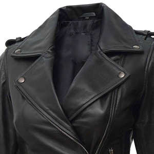 Chaqueta de Cuero Clásica y Sencilla para Mujer, Chaqueta de Invierno Ligera de Piel de Oveja de Alta Calidad, Chaquetas para Mujer - Product Image 5