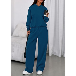 Conjunto de Sudadera con Capucha y Pantalones de Felpa para Mujer, Venta al Por Mayor, Proveedor de Ropa Personalizada - Product Image 4