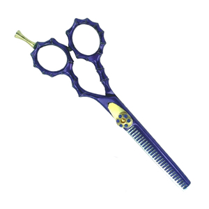 Premium Purple Hairdressing Thinning Scissors Stainless Steel Texturizing <b>Shears</b> Professional Barber <b>Tool</b> Made In Pakistan - Product Image 3