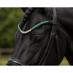 HM Global Premium Elegant U Shaped Multi Color 10 mm Arena Crystal Handmade Horse Browband Luxury Riding Tack - Product Image 4