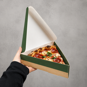 Caja de Pizza Triangular Ecológica Personalizada con Impresión de Logotipo, Caja de Pizza Reciclable para Llevar - Product Image 3
