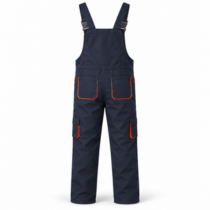 Peto de trabajo para hombre de marca privada con bolsillos de contraste, cremallera, bolsillo con solapa y correas ajustables, ropa de trabajo para personal de almacén. - Product Image 3