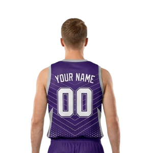 Ensemble de basketball à chevrons pour hommes, maillot sans manches à col en V et short ample imprimé, personnalisable avec le nom de l'équipe et le numéro du joueur - Product Image 4