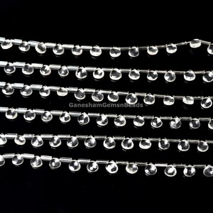 Perles de cristal facettées en forme de cœur, 7-8 mm, pierres en vrac pour la création de bijoux - Product Image 2