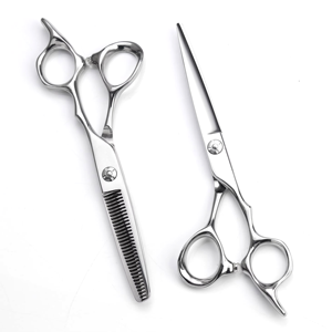 Stainless Steel Hair Scissors Sharp Blade Thinning <b>Shears</b> Right Handed <b>Long</b> <b>Handle</b> 32Teeth Professional Hairdressing Tools - Product Image 1