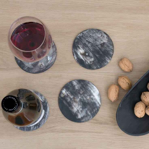 Posavasos Cuadrados Hechos a Mano con Cuerno de Búfalo Natural, Acabado Negro, para Servicio en Restaurantes y Hogares - Cantidad al por Mayor - Product Image 4