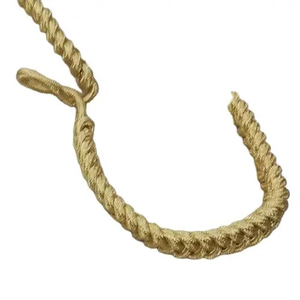 Aiguillette de Alambre Dorado y Plateado de Moda, Banda Personalizada con Dos Borlas, Cordón para Vestido Ceremonial 2026, Aiguilletes - Product Image 2