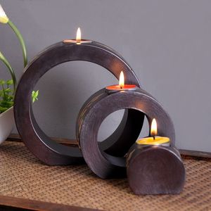 Handmade Wooden Candle Stand <b>Holder</b> Rustic Farmhouse Style Natural Wood <b>Tealight</b> Pillar Candle <b>Holder</b> Home Decor Wedding Centerp - Product Image 1