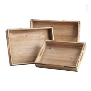 Bandeja/soporte rectangular plana de madera Natural de tamaño personalizado, artículos de Bar de lujo hechos a mano para bodas, servicio de té de comida rápida - Product Image 1