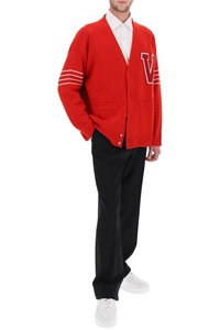 Men's <b>Red</b> V-Neck <b>Cardigan</b> Full Sleeve Solid Single Breasted Cotton Autumn Wear Anti-Shrink & Quick Dry - Product Image 3