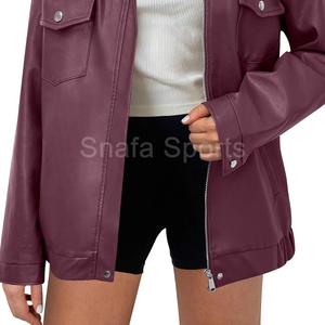 Latest Women Comfortable winter Jacket 2026 High Quality Fashion With Full Sleeves Leather Jacket For Online sale - Product Image 2