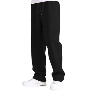 Pantalon de survêtement décontracté en toile 100 % coton de haute qualité, épais, écologique, style hip-hop, coupe droite oversize, respirant, avec cordon de serrage - Product Image 5