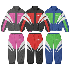 Ensemble de survêtement unisexe coupe oversize en nylon coupe-vent avec poignets élastiques pour l'entraînement et le jogging – Fabricant OEM en gros - Product Image 1