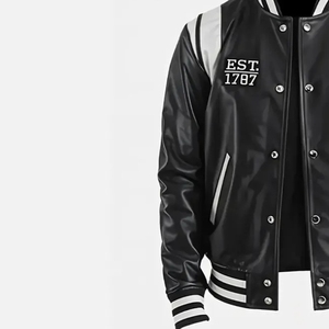 Veste en cuir pour homme 2026 Phi |    Veste brodée de fraternité | Veste brodée de fraternité, veste bomber personnalisable - Product Image 4