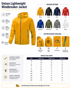 Chaqueta Cortavientos Ligera con Capucha, Unisex, Resistente al Agua, Ropa Deportiva para Exteriores, Chaqueta Impermeable Plegable de COSH Sports - Product Image 2
