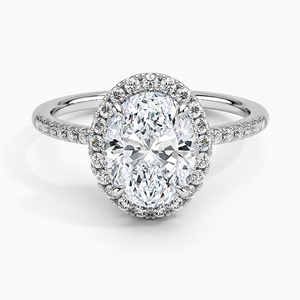 BOJ <b>Ring</b> 029 Oval Cut 925 Silver Cambria Halo White <b>Diamond</b> <b>Ring</b> 2ct D Color VVS1 Moissanite GRA Certified Low Price <b>Ring</b> Sale - Product Image 1